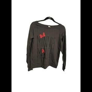 Disney Revesible  Minnie Mouse Gray Sweatshirt M wt32